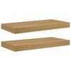 vidaXL &Eacute;tag&egrave;re Murale 2 pcs Marron 50 x 23 x 4 cm Bois d'ing&eacute;nierie