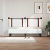 vidaXL T&ecirc;te de lit suspendue Uni Blanc 170 x 55 x 5 cm PU antique