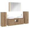 vidaXL Ensemble de mobilier de salle de bain 6 pcs Ch&ecirc;ne artisanal