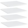 vidaXL Panneaux de biblioth&egrave;que 4 pcs blanc brillant bois d&rsquo;ing&eacute;nierie