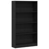 vidaXL Biblioth&egrave;que &agrave; 4 niveaux ch&ecirc;ne noir 80x24x143 cm