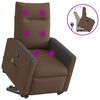 vidaXL Fauteuil de massage inclinable Marron Tissu