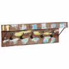vidaXL Porte-manteau Multicolore Bois massif de r&eacute;cup&eacute;ration