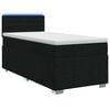 vidaXL Lit boxspring avec matelas Noir 90 x 190 cm Tissu