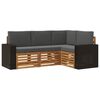vidaXL Ensembles de canap&eacute;s avec coussin 4 pcs Bois d'Acacia Massif