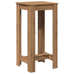 vidaXL Table de bar ch&ecirc;ne artisanal 51x50x103,5 cm bois d'ing&eacute;nierie