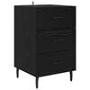 vidaXL Cabinet de chevet Ch&ecirc;ne noir 40 x 40 x 66 cm Bois d'ing&eacute;nierie