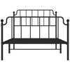 vidaXL Cadre de lit métal sans matelas avec pied de lit noir 107x203cm