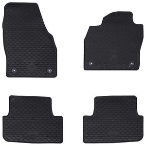vidaXL Tapis de voiture 4 pcs Noir Caoutchouc