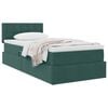 vidaXL Lit de Rangement avec matelas Vert fonc&eacute; 90 x 190 cm Velours