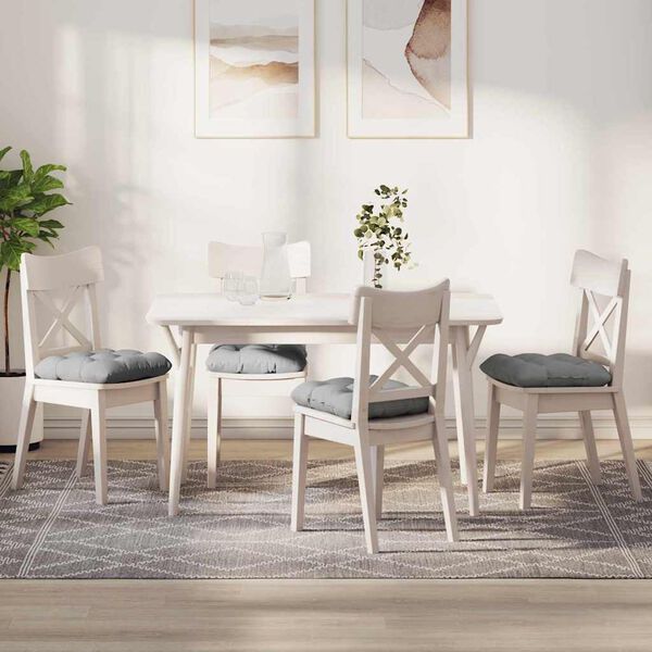 vidaXL Coussins de siège 4 pcs Gris nuage 45 x 45 x 12 cm tissu