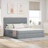 vidaXL Lit avec rangement et matelas Gris clair 160 x 200 cm Polyester