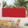vidaXL Auvent lat&eacute;ral r&eacute;tractable de patio 100x500 cm Rouge