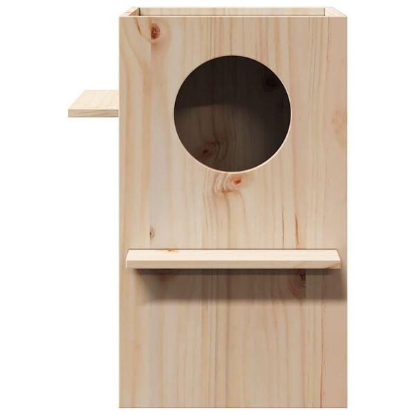 vidaXL Maison pour chat 43x43x60 cm bois de pin massif