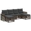 vidaXL Ensemble de canap&eacute; de jardin 6 pc 6 place Gris et Gris fonc&eacute;