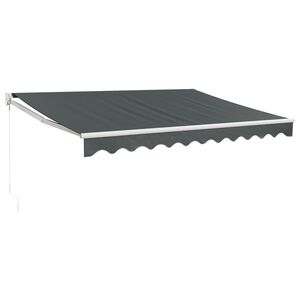 vidaXL Auvent r&eacute;tractable anthracite 3x2,5 m tissu et aluminium