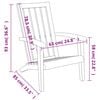 vidaXL Chaises de jardin Adirondack lot de 2 marron clair PP
