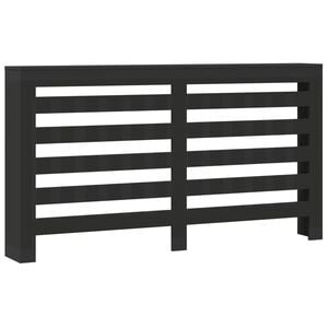 vidaXL Cache-radiateur noir 175x20x82 cm bois d'ing&eacute;nierie