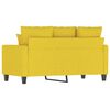 vidaXL Canap&eacute; &agrave; 2 places Jaune clair 120 cm Tissu