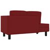 vidaXL Chaise longue coussins et traversin rouge bordeaux similicuir