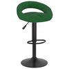 vidaXL Tabourets de bar lot de 2 vert foncé velours