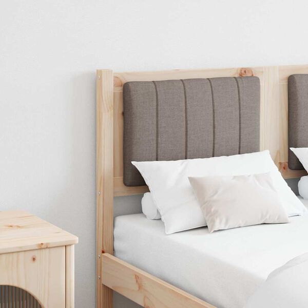 vidaXL T&ecirc;te de lit capitonn&eacute;e Marron 120 cm Pin massif