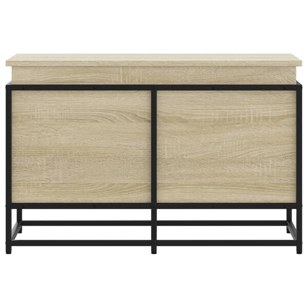 vidaXL Bo&icirc;te de rangement avec couvercle ch&ecirc;ne sonoma bois ing&eacute;nierie