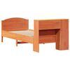 vidaXL Lit bibliothèque sans matelas cire marron 75x190 cm pin massif