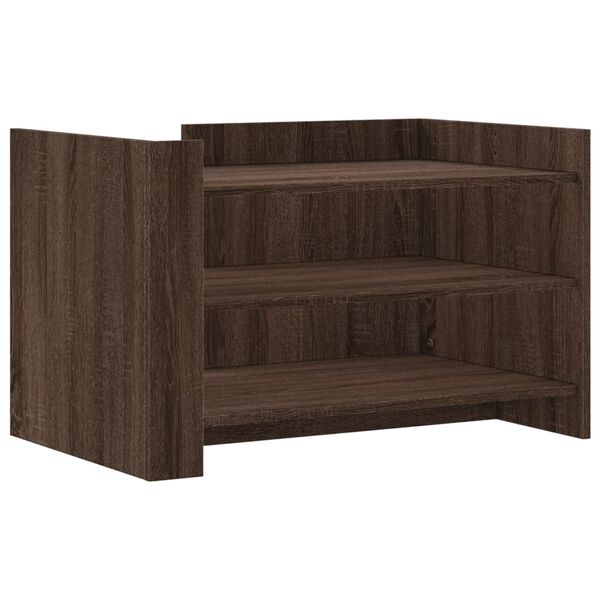 vidaXL Table basse ch&ecirc;ne marron 80x50x50 cm Bois d'ing&eacute;nierie