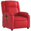 vidaXL Fauteuil de massage inclinable électrique rouge similicuir