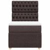 vidaXL Sommier &agrave; lattes de lit avec matelas Marron fonc&eacute; 90x200 cm