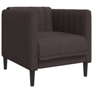 vidaXL Fauteuil marron fonc&eacute; tissu