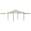 vidaXL Belv&eacute;d&egrave;re avec double toits &eacute;tendus 3x3x2,75 m Cr&egrave;me 180 g/m&sup2;