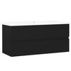 vidaXL Armoire d'évier avec lavabo intégré Noir Aggloméré