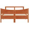 vidaXL Cadre de lit et t&ecirc;te de lit cire marron 135x190 cm bois de pin