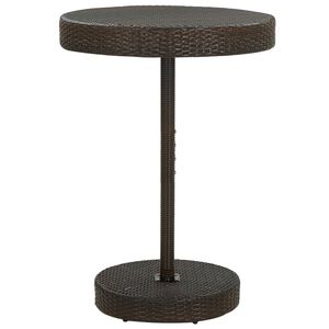vidaXL Table de jardin Marron 75,5x106 cm R&eacute;sine tress&eacute;e