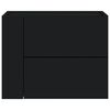 vidaXL Table de chevet murale noir 45x30x35 cm