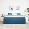 vidaXL Cadre de lit avec matelas Bleu 200 x 200 cm tissu