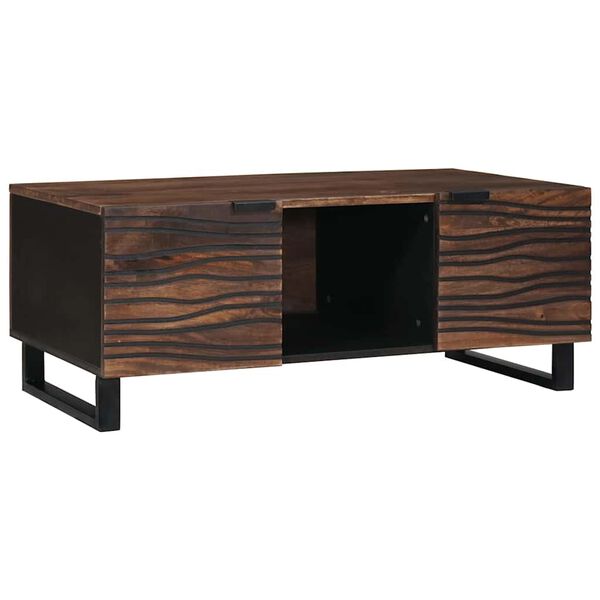 vidaXL Table basse Marron et Noir 100 x 54 x 40 cm