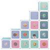 vidaXL Armoire de rangement pour enfants avec 15 cubes Bleu PP