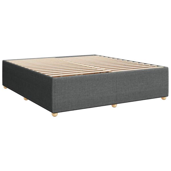 vidaXL Cadre de lit sans matelas gris fonc&eacute; 180x200 cm tissu