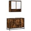 vidaXL Ensemble de meubles de salle de bain 2 pcs Ch&ecirc;ne fum&eacute;