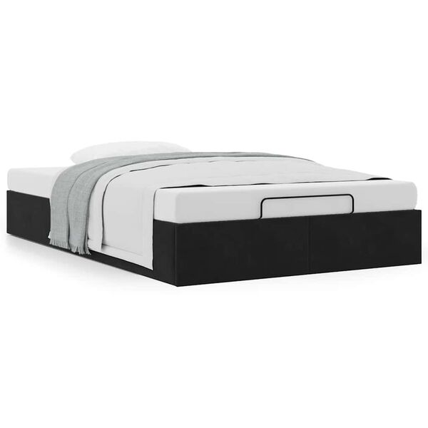 vidaXL Cadre de lit ottoman sans matelas noir 120x190 cm velours