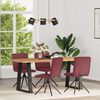 vidaXL Chaises &agrave; manger lot de 4 rouge bordeaux tissu
