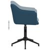 vidaXL Chaise pivotante de salle &agrave; manger Bleu Velours