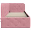 vidaXL Cadre de lit d'angle avec tête de lit Rose 80 x 200 cm Velours