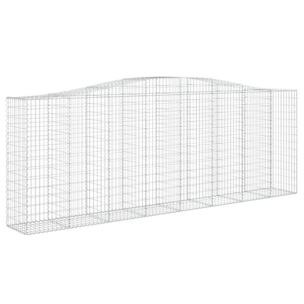 vidaXL Paniers à gabions arqués 6 pcs 400x50x140/160 cm Fer galvanisé