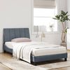 vidaXL Lit avec matelas Hanko gris fonc&eacute; 100x200 cm velours