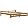 vidaXL Cadre de lit sans matelas marron miel bois pin massif 200x200cm
