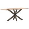 vidaXL Pied de table &agrave; manger en forme d'araign&eacute;e, noir, 120 x 68 x (72-73) cm, acier